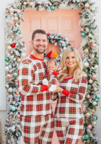 Christmas Family Wear Plaid Print Loungewear Pajama Set