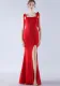 Women Elegant Slit Formal Party Evening Dress
