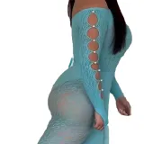 Women Off Shoulder Cut Out Long Sleeve Jumpsuit
