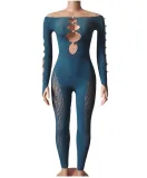 Women Off Shoulder Cut Out Long Sleeve Jumpsuit