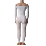 Women Off Shoulder Cut Out Long Sleeve Jumpsuit