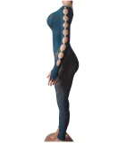 Women Off Shoulder Cut Out Long Sleeve Jumpsuit