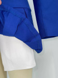 Women summer long-sleeved Blazer and Skrit two-piece set