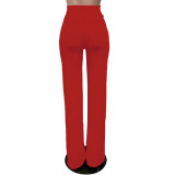 Autumn sexy fashionable back zipper straight trousers for women