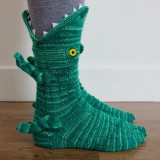 Women Knit Crocodile Christmas Crocodile Socks knitting Socks