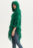 Women Fall and winter shawl Solid hooded knitting cape shawl sweater