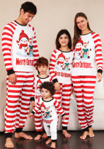 Christmas Family Wear Striped Print Pajama Set