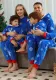 Christmas Family Wear flannel zippered hooded Jumpsuit