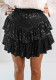 Women Fall Sexy Sequined Pleated Mini Skirt