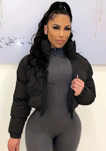 Fall and Winter Women Padding Crop Jacket