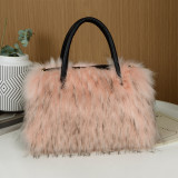 Fur Plush Bag Fashion Portable Shoulder Imitation Fur Bag