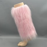 Autumn And Winter Imitation Wool Boot Covers Plush Socks Maxi Fur High Leggings Sleeves For Women