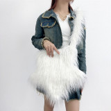 Fashion Girl Furry Messenger Bag