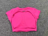 Women yoga backless quick-drying sports outdoor running with chest pad fitness T-shirt