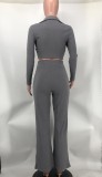 Women Solid V neck Top and Bell Bottom Pant two-piece set