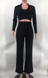 Women Solid V neck Top and Bell Bottom Pant two-piece set