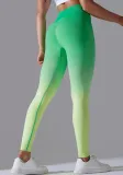 Women Seamless Knitting Candy Gradient High Waist Butt Lift Yoga Pants