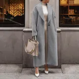 Women Autumn and Winter Warm Long Sleeve Turndown Collar Jacket
