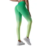 Women Seamless Knitting Candy Gradient High Waist Butt Lift Yoga Pants