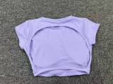 Women yoga backless quick-drying sports outdoor running with chest pad fitness T-shirt