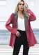 Women Casual Double Zip Contrast Color Long Sleeve Hooded Windbreaker Jacket