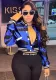 American Trendy Satin Baseball Uniform Spring And Autumn Letter Printed Color Block Loose Trendy Casual Jacket