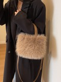 Autumn And Winter Women's Plush Handbags Bucket Bags Trendy Crossbody Bags