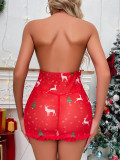 Sexy Christmas Lingerie Set Straps Nightwear