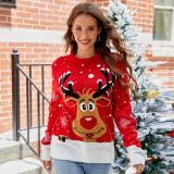 Christmas Women jacquard Casual knitting sweater