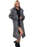 Plus Size Women Faux furry Warm Long Coat