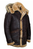 Men's zipper pocket hooded Faux furry jacket