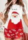 Christmas Women autumn and winter home printed short-sleeved Pajamas two-piece set