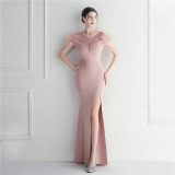 Plus Size Women Sequin Formal Party Maxi Evening Dress
