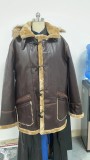 Men's zipper pocket hooded Faux furry jacket