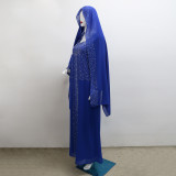 Women Arabian Beaded Chiffon Robe