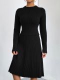 Autumn And Winter Solid Color Knitting Sweater A-Line Skirt Slim Chic Two-Piece Set