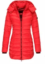 Slim Hooded Zipper Cotton Padded Down Jacket For Women