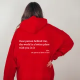 Women's Letter Print Long Sleeve Oversized Loose Fleece Hoodies