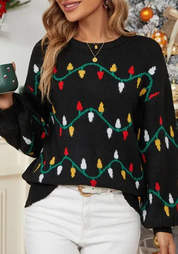 Christmas Sweater Women's Pullover Loose Christmas Knitting Shirt