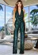Summer Women's Sleeveless Halter Neck Sequin Jump