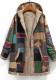 Winter Women's Printed Fleece Hooded Warm Jacket