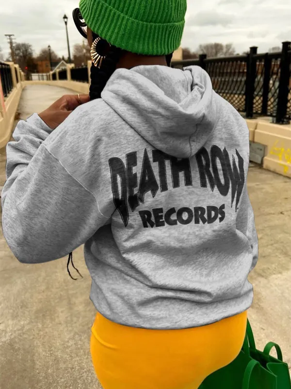 Autumn And Winter Letter Printed Casual Loose Hoodies