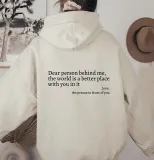 Women's Letter Print Long Sleeve Oversized Loose Fleece Hoodies