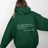 Women's Letter Print Long Sleeve Oversized Loose Fleece Hoodies