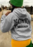 Autumn And Winter Letter Printed Casual Loose Hoodies