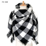 Autumn and winter imitation cashmere plaid square scarf scarf shawl