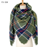 Autumn and winter imitation cashmere plaid square scarf scarf shawl