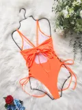 Women Sexy Bikini Solid Suspender Swimwear