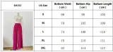 Women Casual Thin Solid Loose Pleated Wide Leg Pants