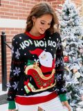 Christmas Women Santa Claus Long Sleeve Sweater